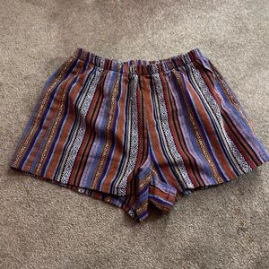 Colorful Striped Women's Shorts